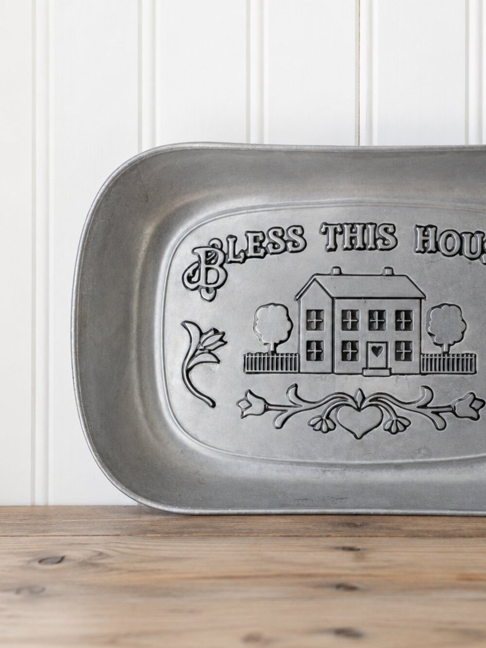 Wilton Armetale Bless This House Vintage Tray RWP